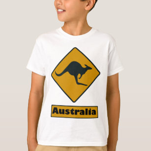 Australia Road Sign - Kangaroo Crossing T-Shirt