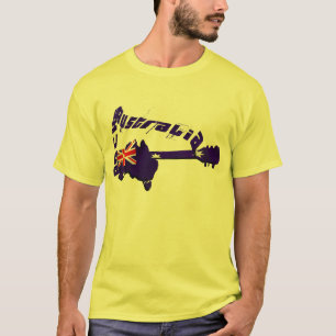 Australia rocks Aussie Oi Oz Rock Star Guitar T-Shirt