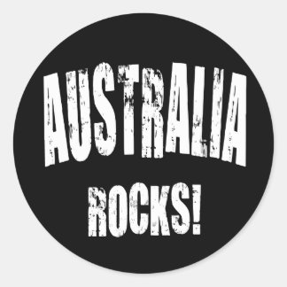 Australia Rocks! Classic Round Sticker