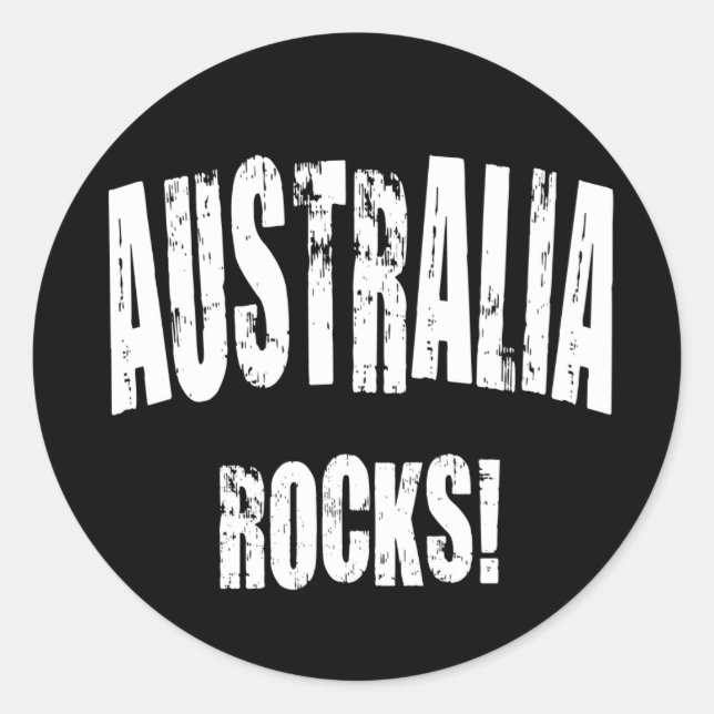 Australia Rocks! Classic Round Sticker (Front)