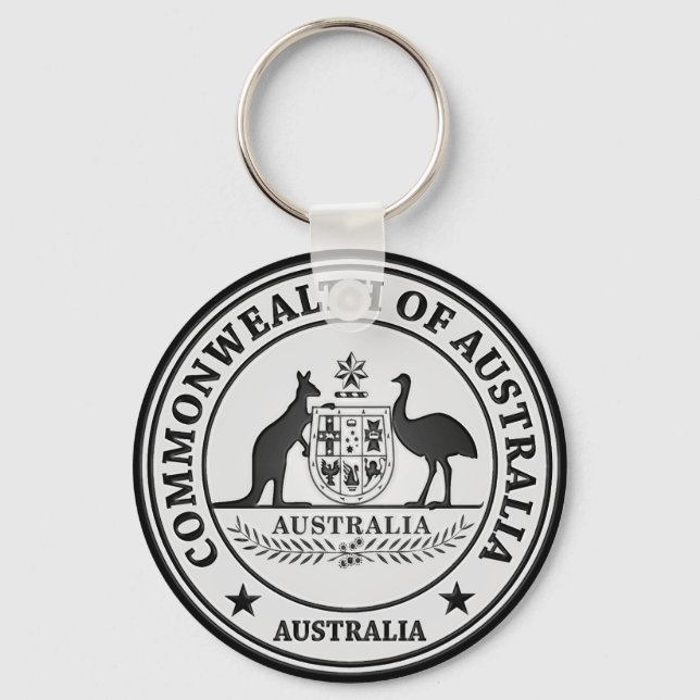 Australia Round Emblem Key Ring (Front)