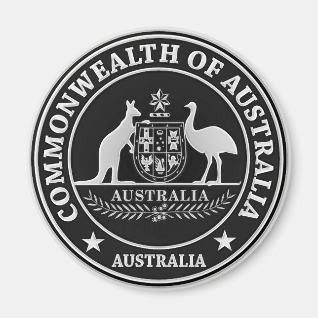 Australia Round Emblem Magnet (Front)