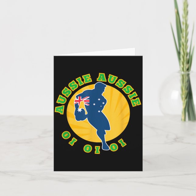 Australia Rugby, Wallabies Aussie Aussie Aussie Oi Card (Front)