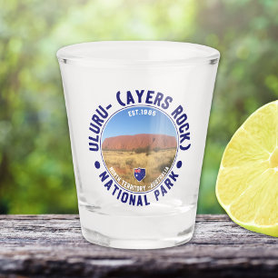 Australia’s Sacred Landmark – Uluru Sunset Photo  Shot Glass