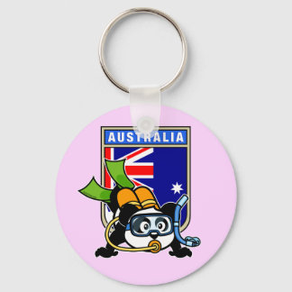 Australia Scuba Diving Panda Key Ring