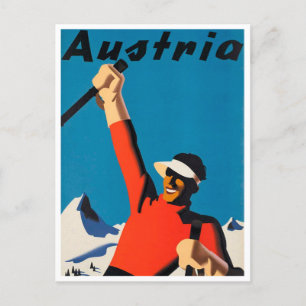 Australia Ski Vintage Travel Postcard