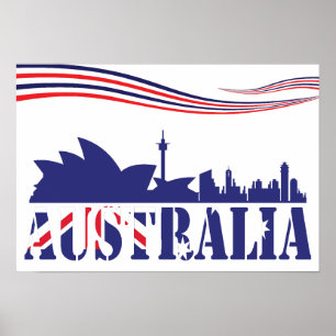 Australia Skyscaape Poster