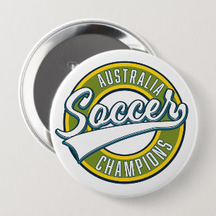 Australia soccer champions logo. 10 cm round badge