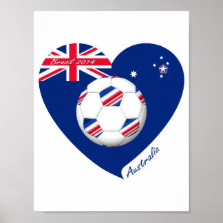"AUSTRALIA" Soccer Team. Fútbol de Australia. Poster