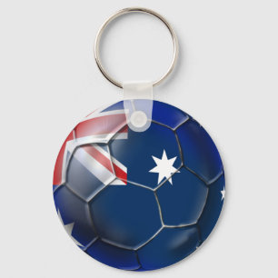 Australia Socceroos Soccer fans Oz flag Ball Key Ring