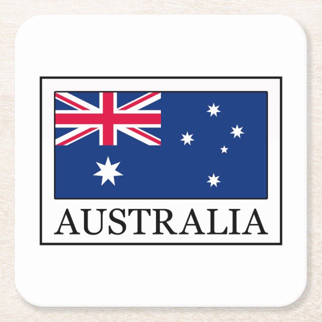 Australia Square Paper Coaster (Front)