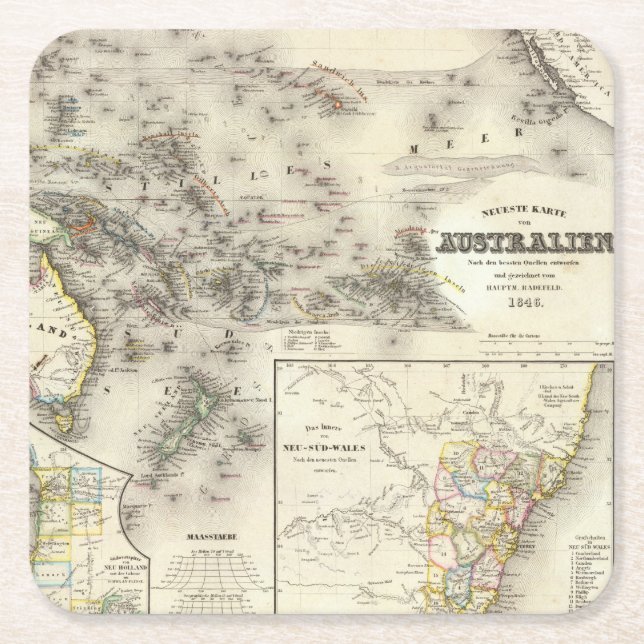 Australia Square Paper Coaster (Front)