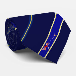 Australia stripes flag tie