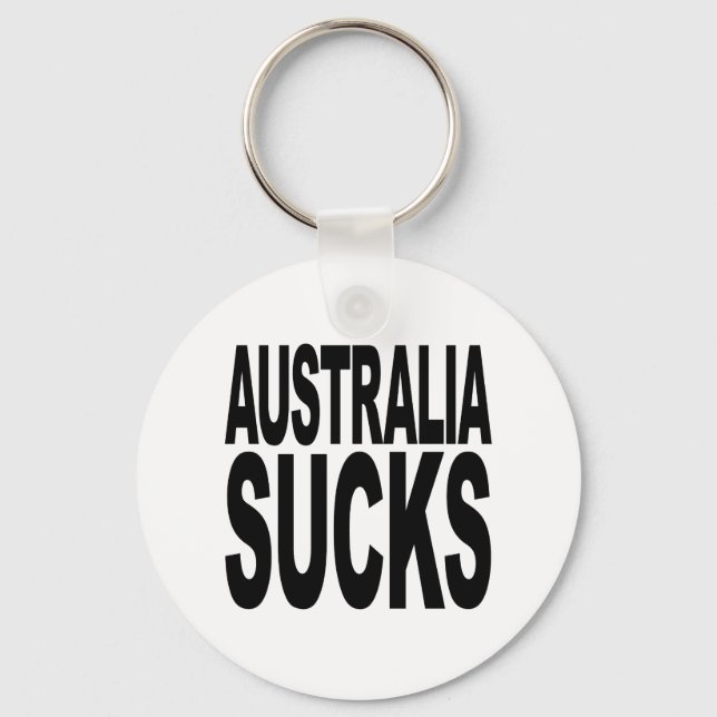 Australia Sucks Key Ring (Front)