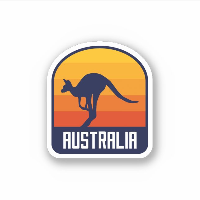 Australia Sunset with Kangaroo Silhouette - Travel (Front)