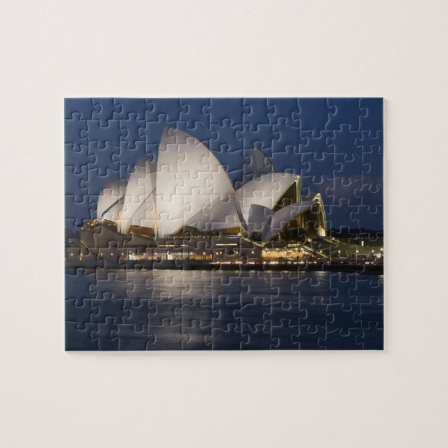 Australia, Sydney. Opera House at night on Jigsaw Puzzle (Horizontal)