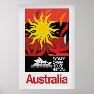 Australia, Sydney Opera House Festival  Vintage Poster
