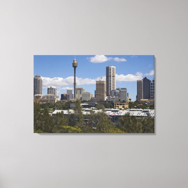 Australia, Sydney, Potts Point. Sydney skyline. Canvas Print (Front)