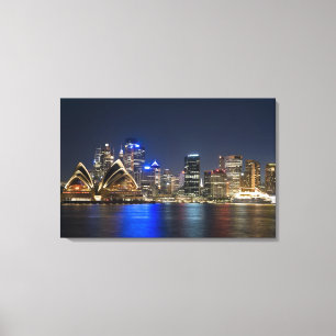 Australia, Sydney. Skyline with Opera House seen Canvas Print