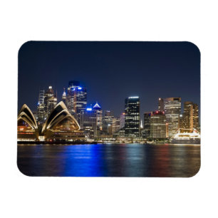 Australia, Sydney. Skyline with Opera House seen Magnet