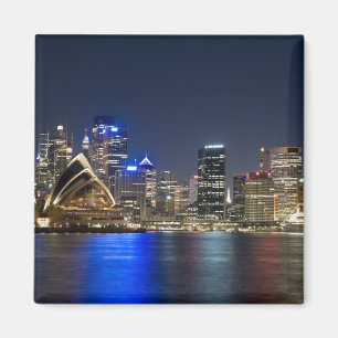 Australia, Sydney. Skyline with Opera House seen Magnet