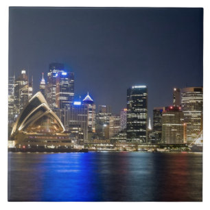Australia, Sydney. Skyline with Opera House seen Tile
