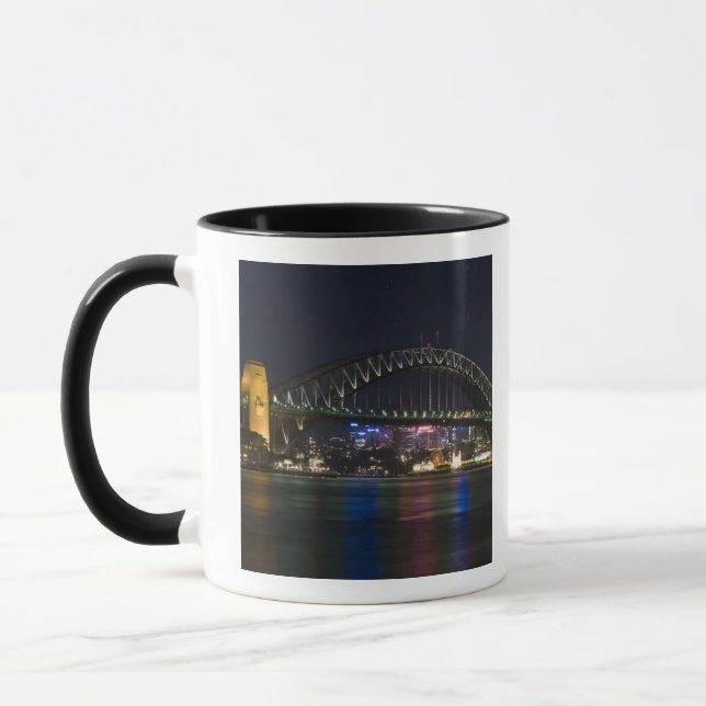 Australia, Sydney. Sydney harbour at night. Mug (Left)