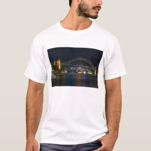 Australia, Sydney. Sydney harbour at night. T-Shirt