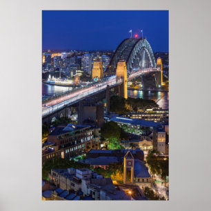 Australia, Sydney, The Rocks area, Sydney Harbor Poster