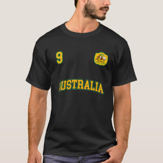 Australia Team Sports Number 9 Soccer Australian F T-Shirt