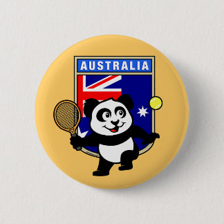 Australia Tennis Panda 6 Cm Round Badge