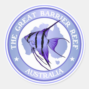 Australia -The Great Barrier Reef Classic Round Sticker