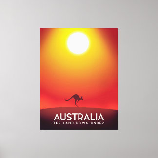 Australia " The land down under" vacation print. Canvas Print