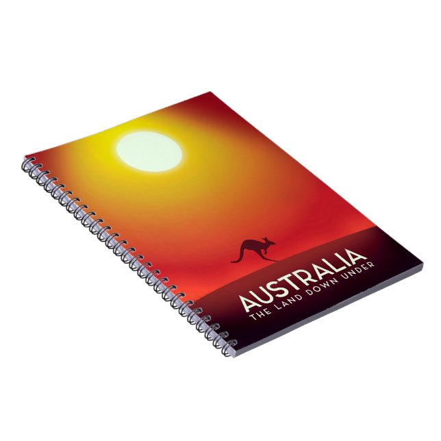 Australia " The land down under" vacation print. Notebook (Right Side)