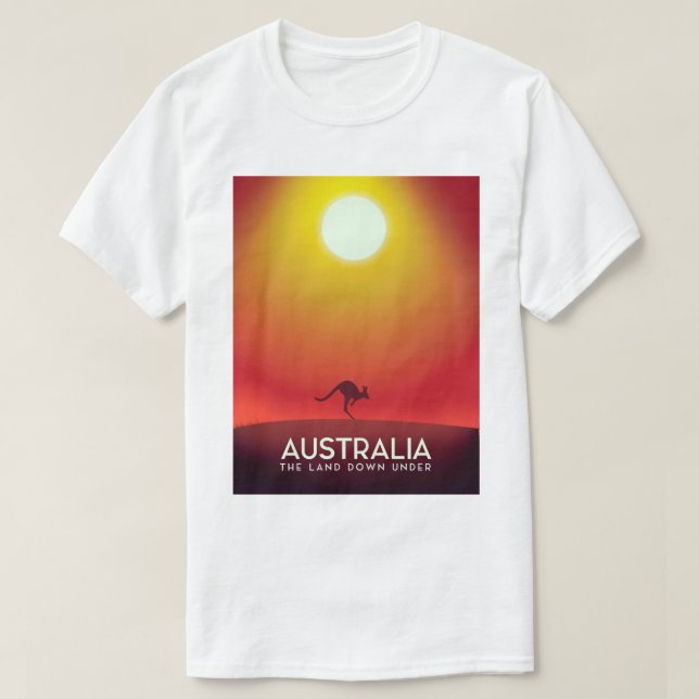 Australia " The land down under" vacation print. T-Shirt (Design Front)