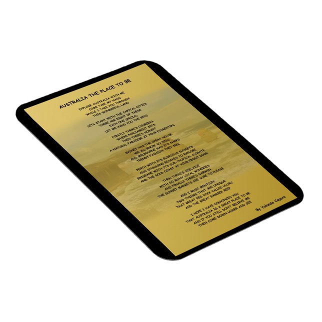 Australia the Place to Be Flexible Magnet (Right Side)