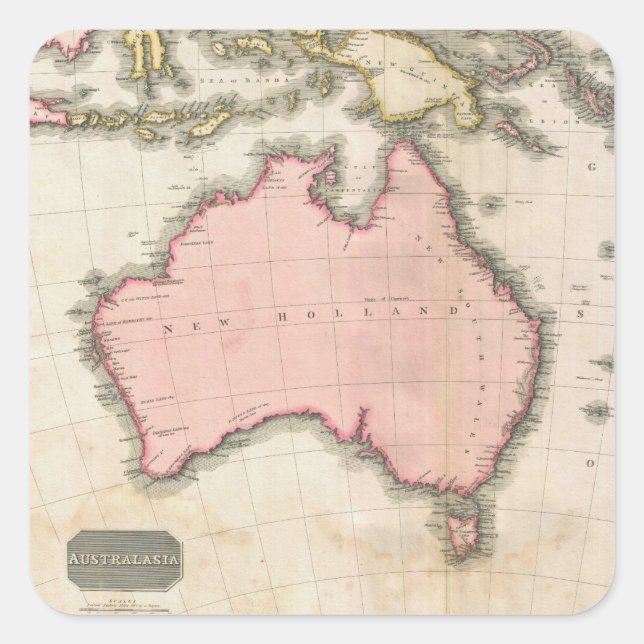 Australia & the South West Pacific Square Sticker (Front)