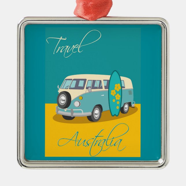Australia:Travel Metal Ornament (Front)