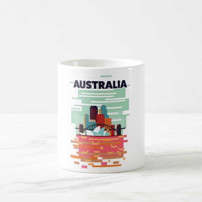 Australia Travel poster Coffee Mug (Center)