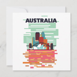 Australia Travel poster Invitation