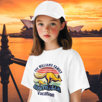 Australia Trip Cute Kangaroo Sunset Custom Kids
