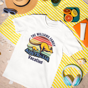 Australia Trip Cute Kangaroo Sunset Custom T-Shirt