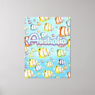 Australia Tropical fish travel poster Canvas Print