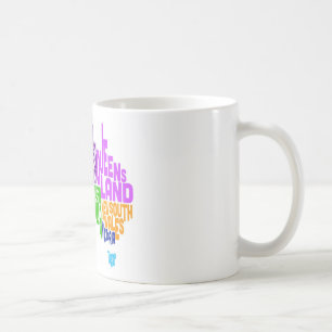 Australia Typographic Text Map Coffee Mug