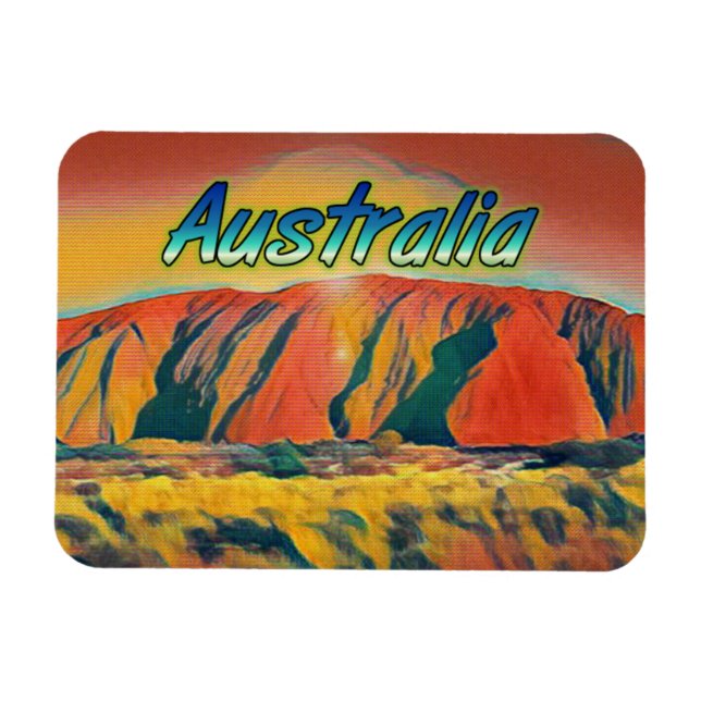 Australia Uluru Ayers Rock surreal Magnet (Horizontal)
