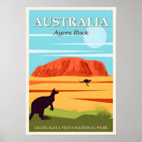 Australia Uluru-Kata Travel Poster