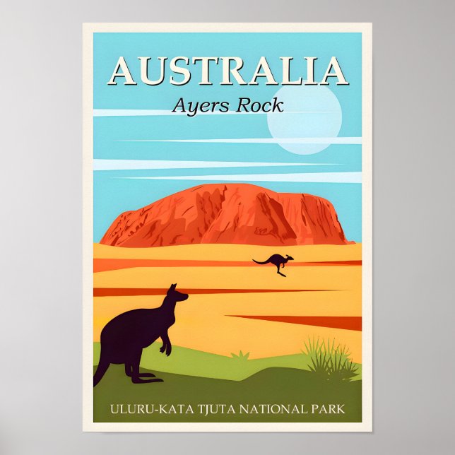 Australia Uluru-Kata Travel Poster (Front)