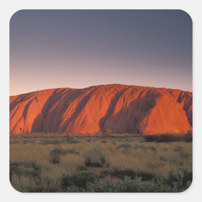 Australia, Uluru National Park. Uluru or Square Sticker (Front)