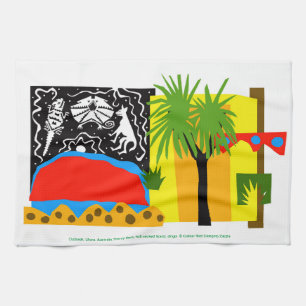 Australia - ULURU - Outback - desert - Tea Towel