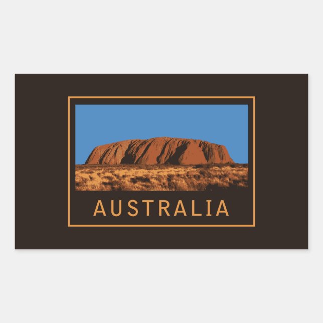 Australia Uluru Rectangular Sticker (Front)